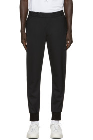 PS by Paul Smith - Pantalon en laine à cordon coulissant noir