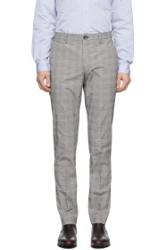 PS by Paul Smith - Pantalon chinos à carreaux gris