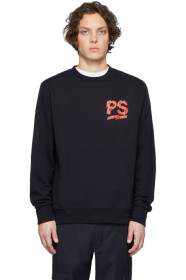 PS by Paul Smith - ネイビー フリース ロゴ スウェットシャツ