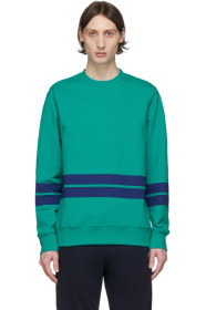 PS by Paul Smith - グリーン & ネイビー ストライプ スウェットシャツ