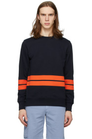PS by Paul Smith - ネイビー ストライプ レギュラー フィット スウェットシャツ