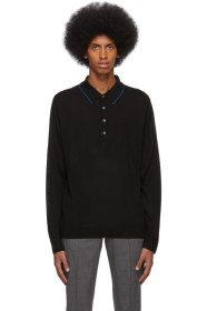 PS by Paul Smith - Black Merino Long Sleeve Polo