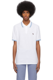PS by Paul Smith - White & Blue Zebra Polo