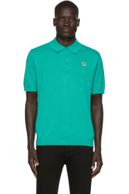 PS by Paul Smith - Green Knit Zebra Polo