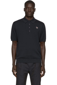 PS by Paul Smith - Navy Knit Zebra Polo