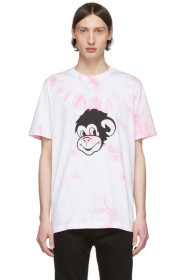 PS by Paul Smith - White Tie-Dye Graffiti Monkey T-Shirt