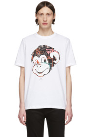 PS by Paul Smith - White Graffiti Monkey T-Shirt