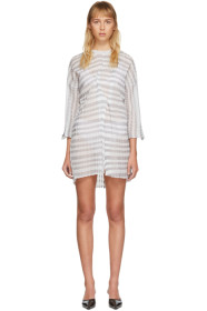 Christina Seewald - SSENSE Exclusive Grey Short Transparent Dress
