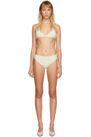 Christina Seewald - SSENSE Exclusive Off-White Cashmere Lingerie Set