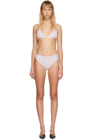 Christina Seewald - SSENSE Exclusive Purple Cashmere Lingerie Set