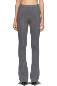 Christina Seewald - SSENSE Exclusive Grey Rib Knit Lounge Pants
