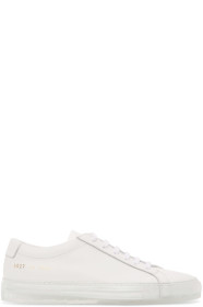 Common Projects - White Transparent Sole Achilles Low Sneakers