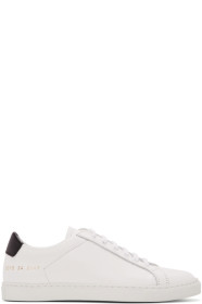 Common Projects - White & Black Retro Low Sneakers