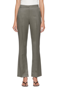 LVIR - Khaki Summer Wool Slit Trousers