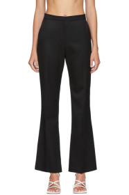 LVIR - Black Summer Wool Slit Trousers