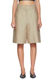 LVIR - Beige Silk Shorts