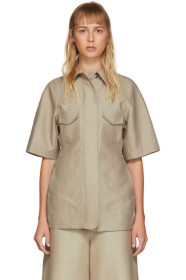 LVIR - Beige Structured Short Sleeve Shirt