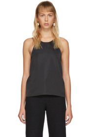 LVIR - Black Open Back Satin Slip Camisole