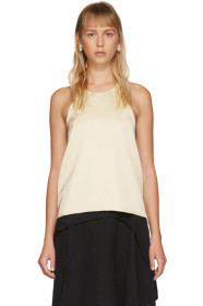LVIR - Off-White Open Back Satin Slip Camisole