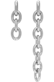 Numbering - Silver #841 Asymmetric Chain Earrings