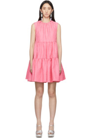 MSGM - Pink Ruffle A-Line Dress