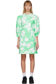 MSGM - Green Flower Print Dress