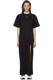 MSGM - Black Logo T-Shirt Dress