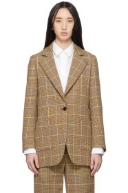 MSGM - Brown Check Blazer