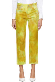 MSGM - Yellow Tie-Dye Jeans