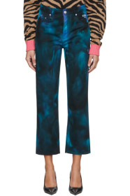 MSGM - Navy Tie-Dye Jeans