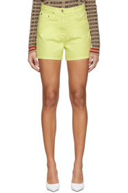 MSGM - Yellow Denim Shorts
