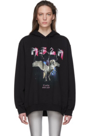 MSGM - Black Space Unicorn Tour Hoodie