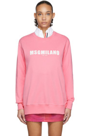 MSGM - ピンク2009 ロゴ スウェットシャツ