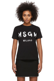 MSGM - ブラック アーティスト ロゴ T シャツ