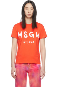 MSGM - オレンジ MSGM Milano T シャツ