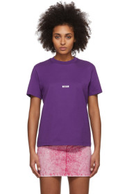 MSGM - T-shirt mauve Micro Logo