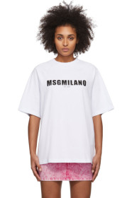 MSGM - ホワイト 2009 ロゴ T シャツ