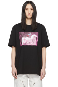 MSGM - ブラック キャット T シャツ