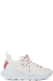 MSGM - White Logo College Back Patch Sneakers