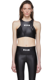 MSGM - Black Logo Sports Bra