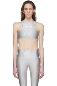 MSGM - Grey Logo Sports Bra