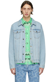 MSGM - ブルー デニム ロゴ ジャケット