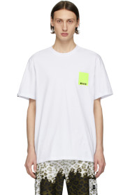 MSGM - ホワイト ロゴ スクエア T シャツ