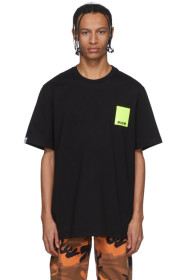 MSGM - ブラック ロゴ スクエア T シャツ