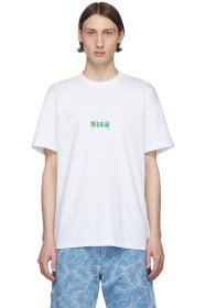 MSGM - ホワイト グラフィティ ロゴ T シャツ
