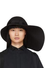 Sacai - Black Wide Brim Beach Hat