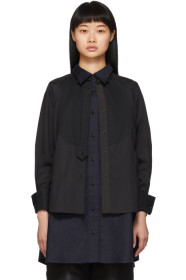 Sacai - Navy & Black Shirt Dress