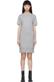 Sacai - Grey Cut-Out Sweat Dress
