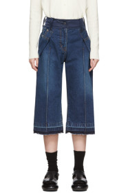 Sacai - Blue Cropped Wrap Jeans