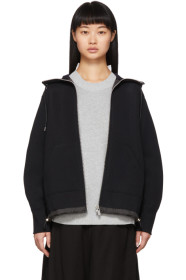 Sacai - Pull à capuche noir Sprong